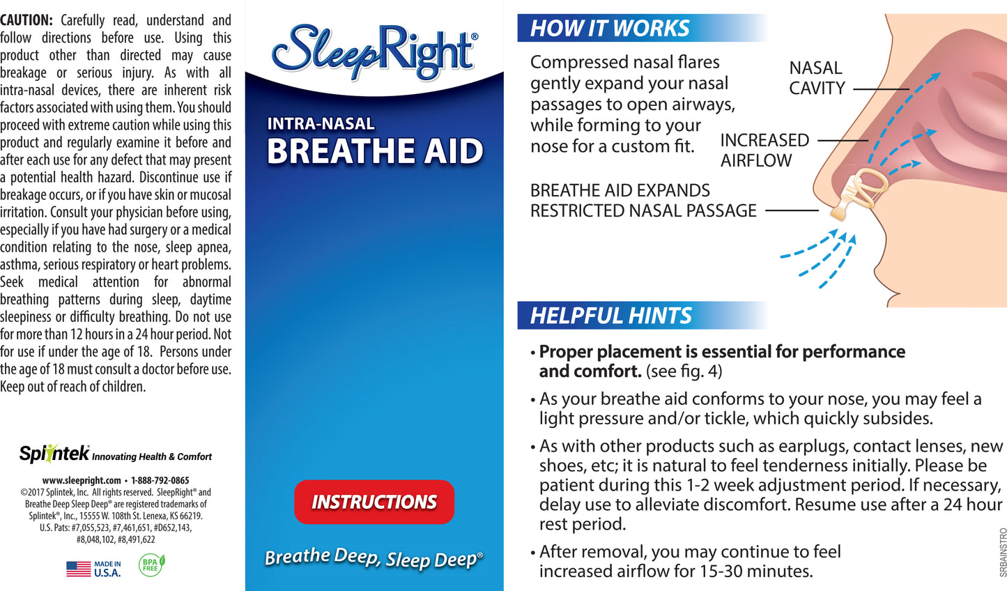 SleepRight Intra-Nasal Breathe Aid 2 Pack