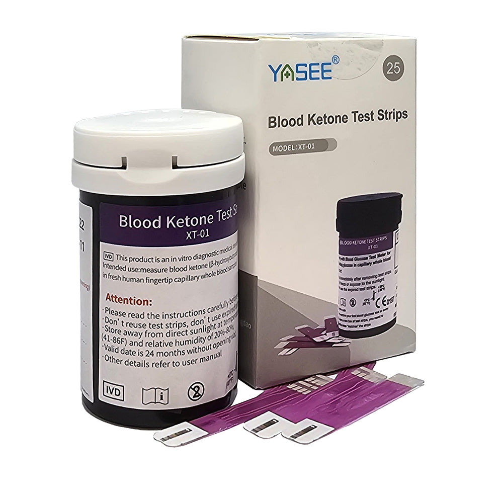 Yasee Ketone Test Strips KT-01 x 25 pcs | Suits Yasee Blood Meter