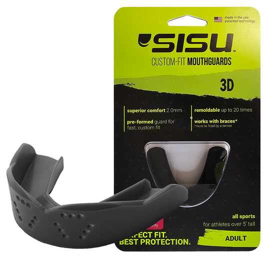SISU 3D ADULT Mouthguard - CHARCOAL BLACK