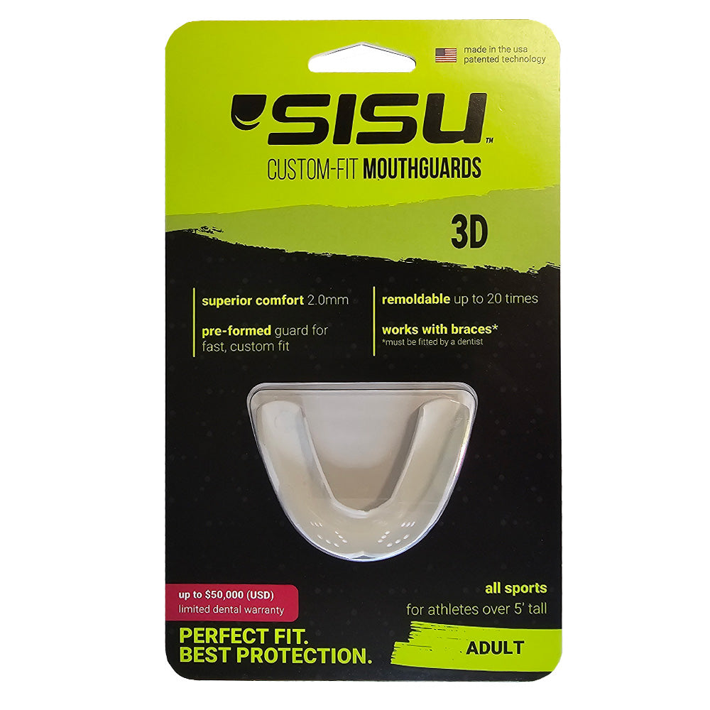 SISU 3D ADULT Mouthguard - SNOW WHITE - Athletes over 152cm