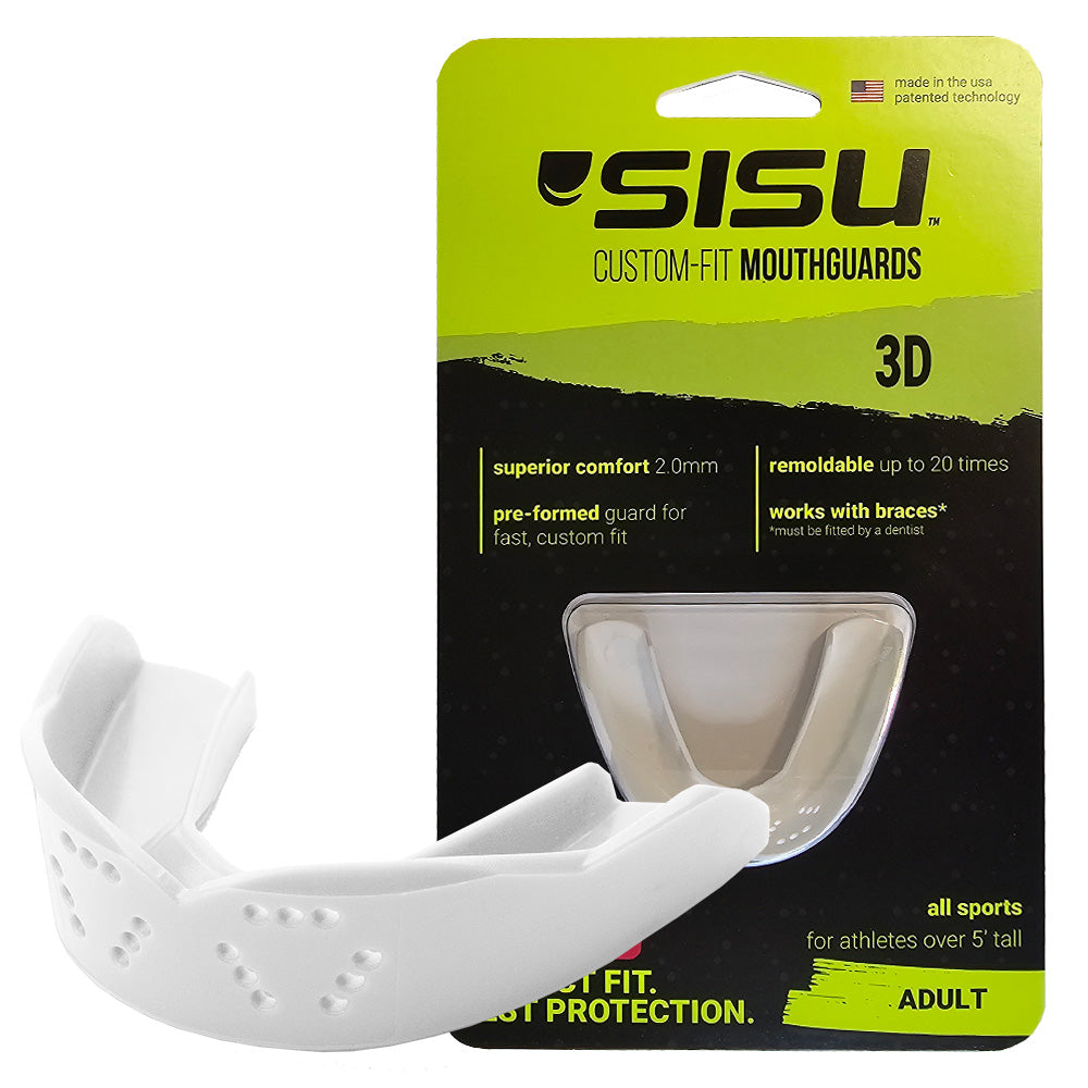 SISU 3D ADULT Mouthguard - SNOW WHITE - Athletes over 152cm