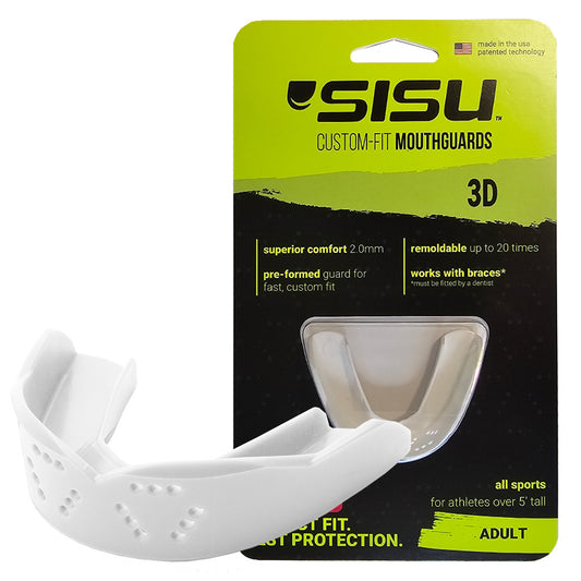 SISU 3D ADULT Mouthguard - SNOW WHITE - Athletes over 152cm
