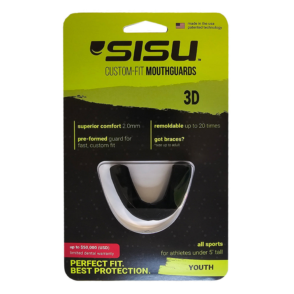 SISU 3D YOUTH Mouthguard - BLACK - Athletes Under 152cm