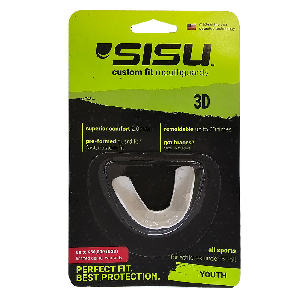 SISU 3D YOUTH Mouthguard - SNOW WHITE - Athletes Under 152cm