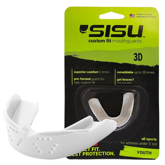 SISU 3D YOUTH Mouthguard - SNOW WHITE - Athletes Under 152cm