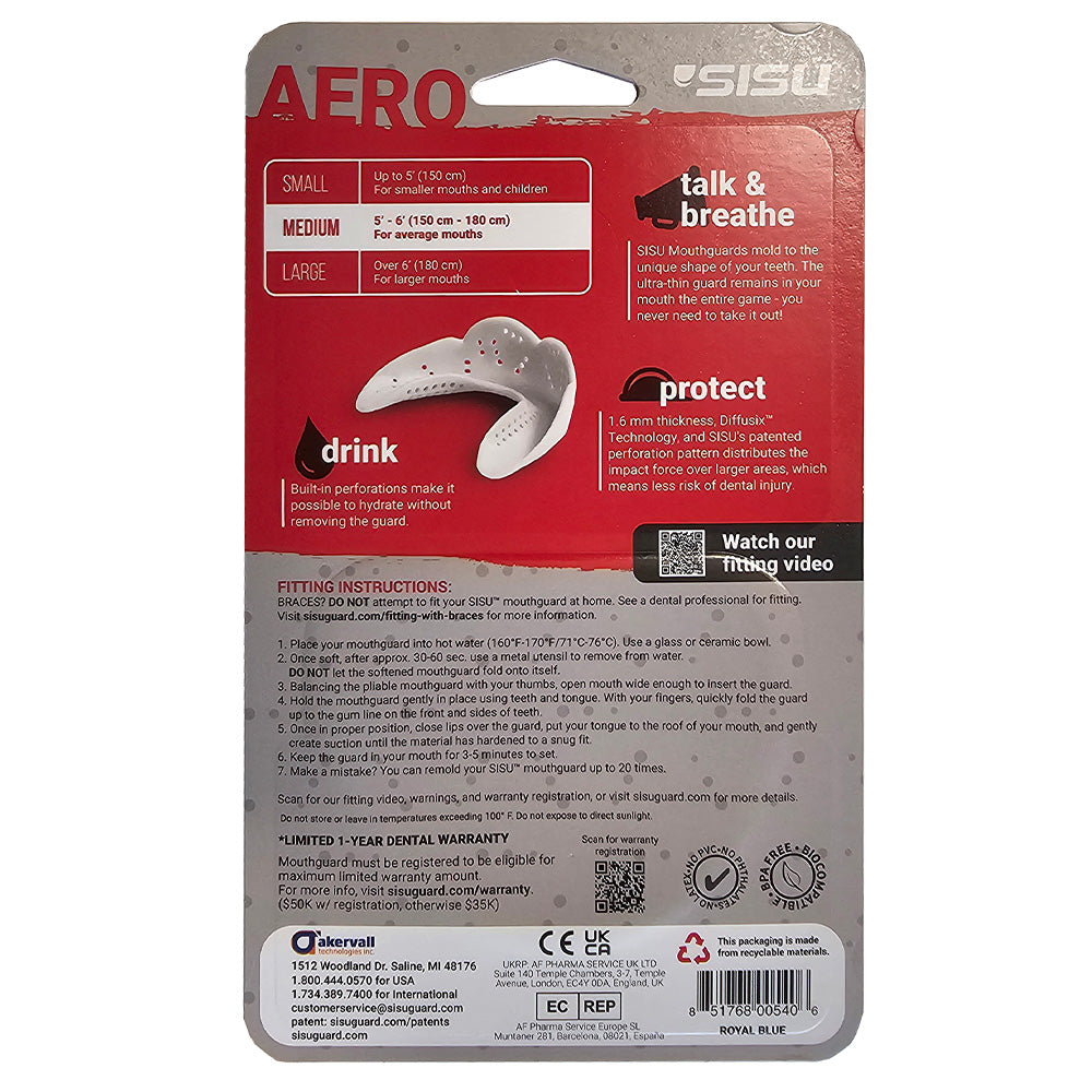 SISU AERO MEDIUM Nextgen Mouthguard - ROYAL BLUE