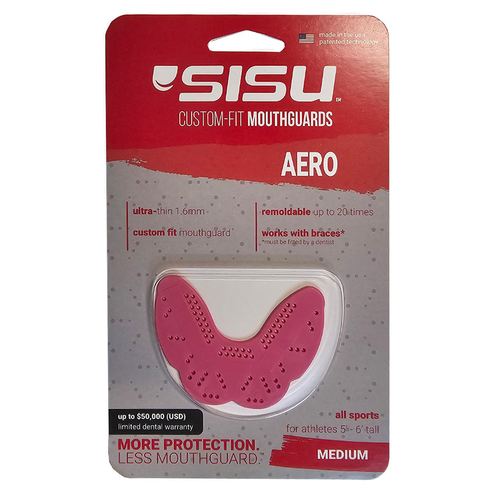 SISU AERO MEDIUM Nextgen Mouthguard - HOT PINK