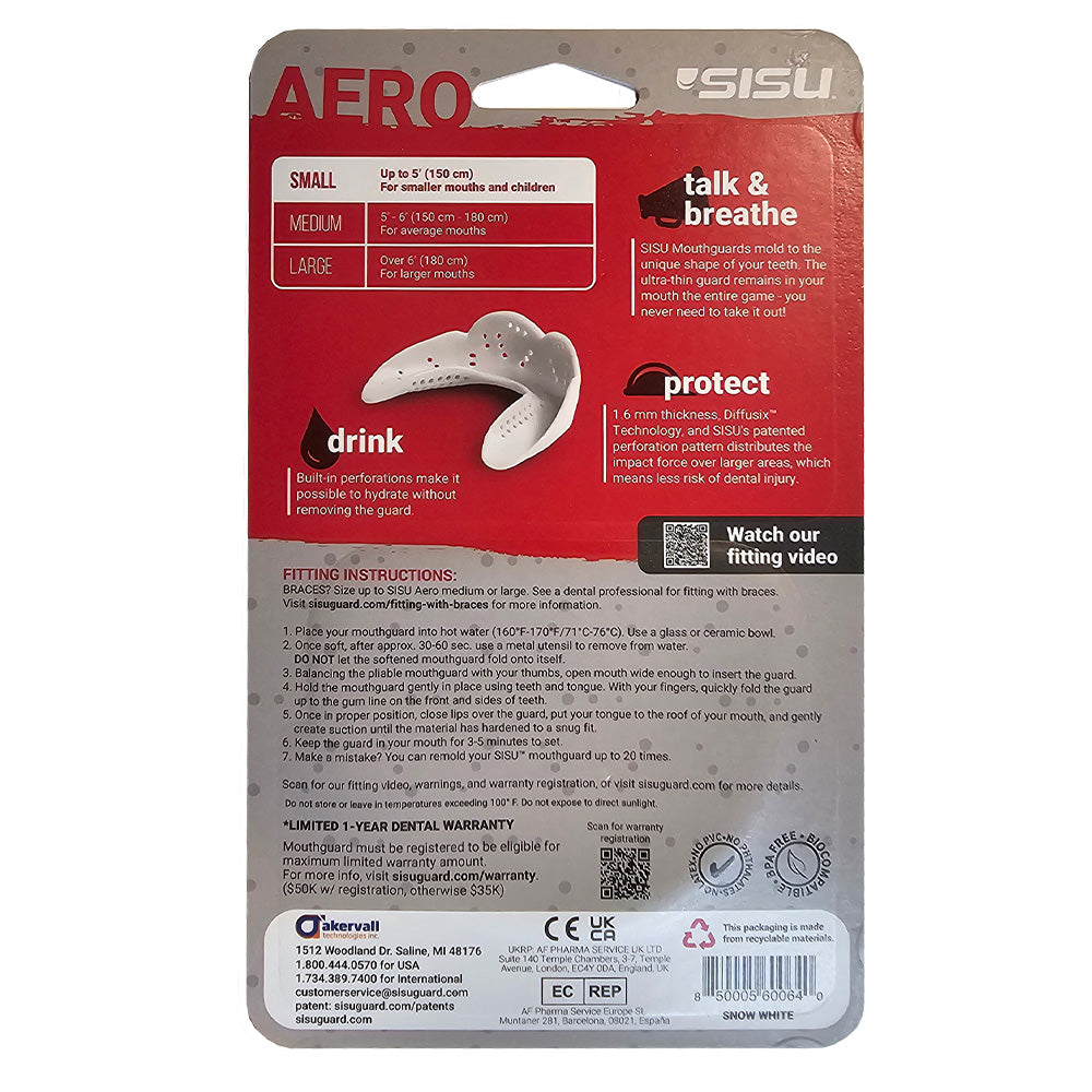 SISU AERO SMALL Nextgen Mouthguard - SNOW WHITE