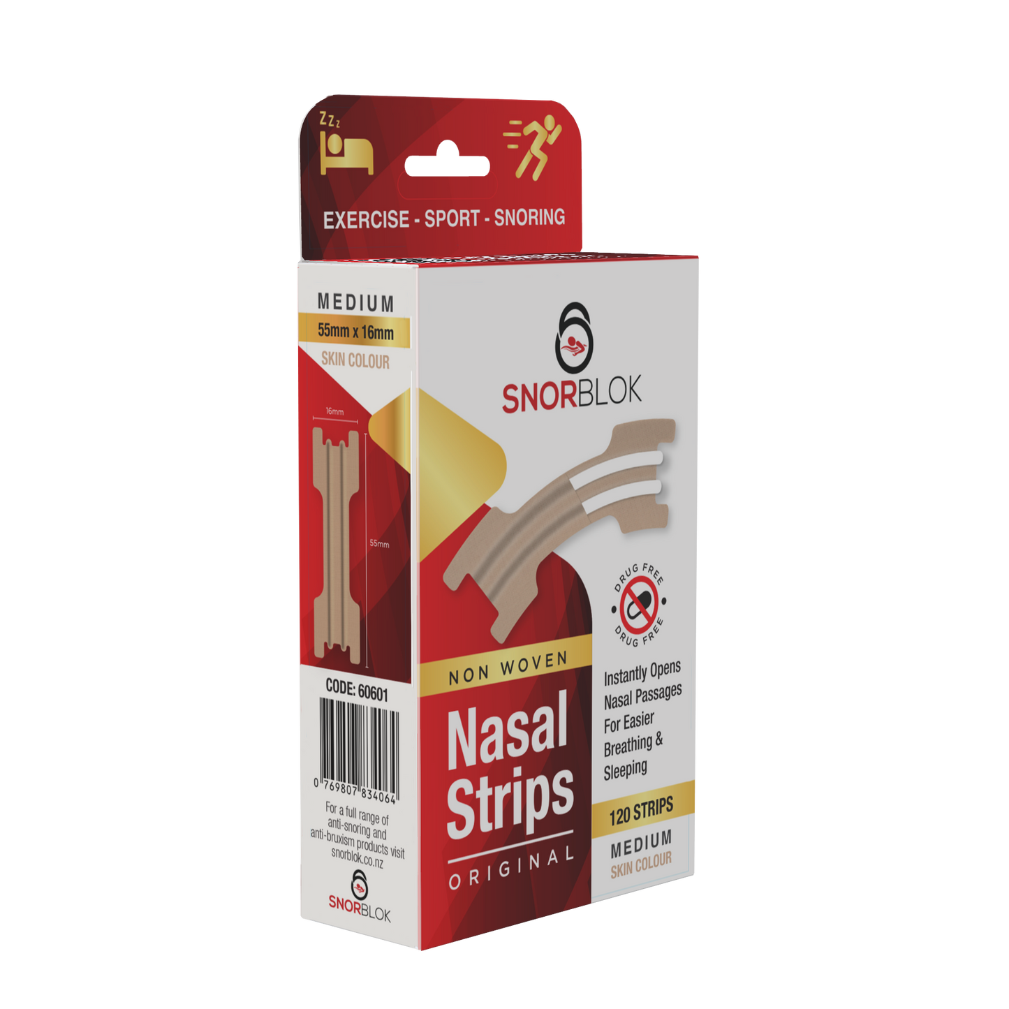 Snorblok Nasal Strips Medium Pack/120 Strips