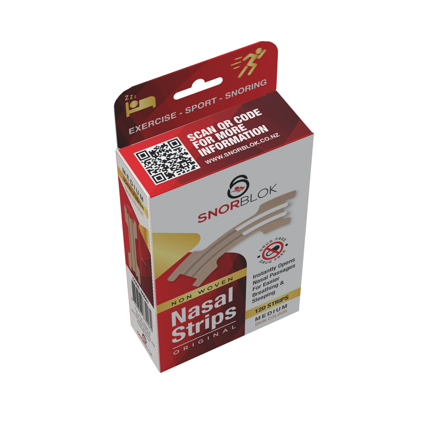 Snorblok Nasal Strips Medium Pack/120 Strips