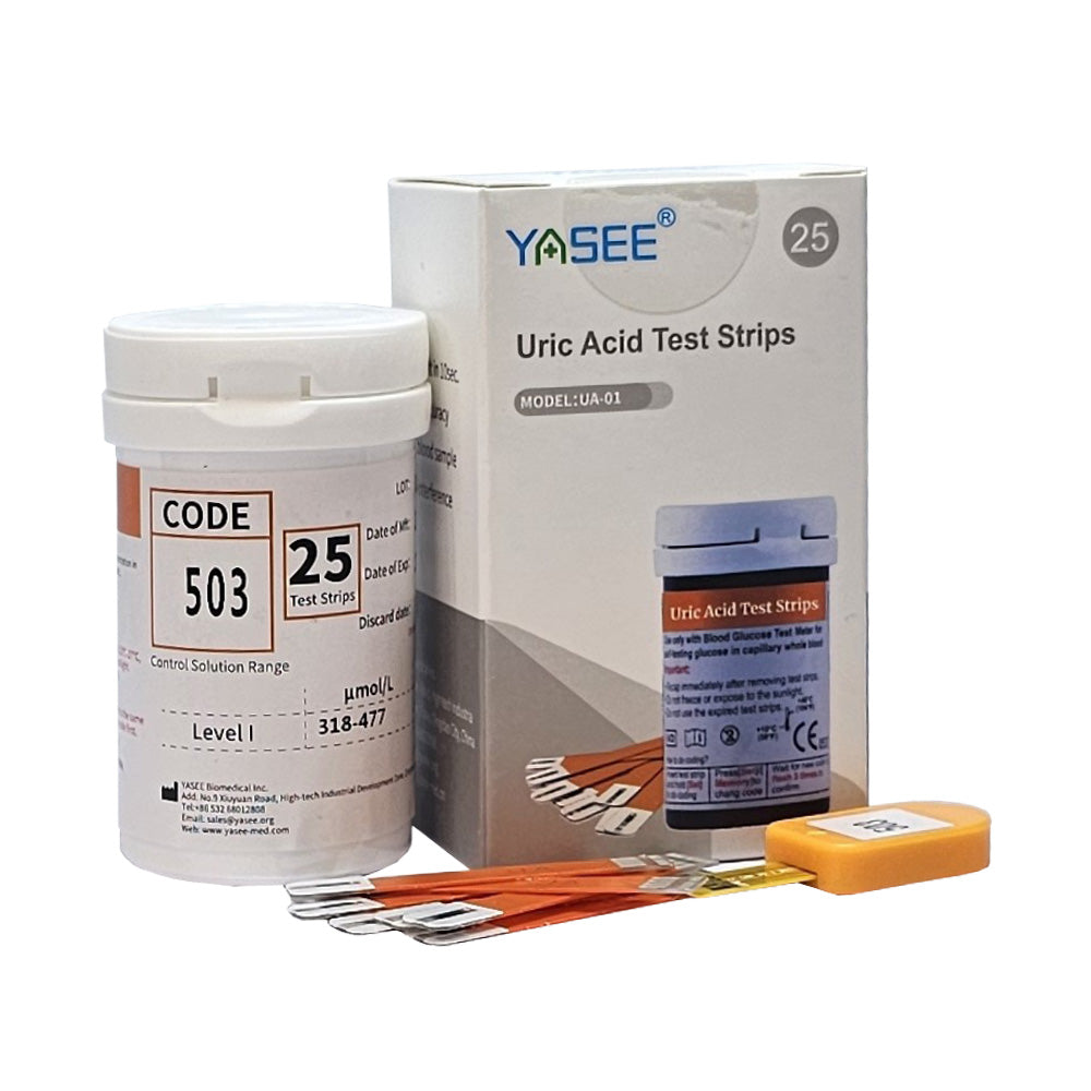 Yasee Uric Acid Test Strips UA-01 x 25 pcs | Suits Yasee Blood Meter